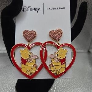 BaubleBar Disney Heart Earrings with Red and Pink Accents